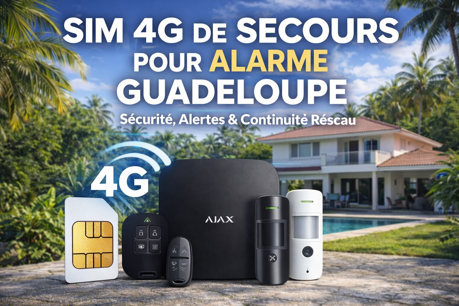 Carte SIM 4G pour Alarme en Guadeloupe